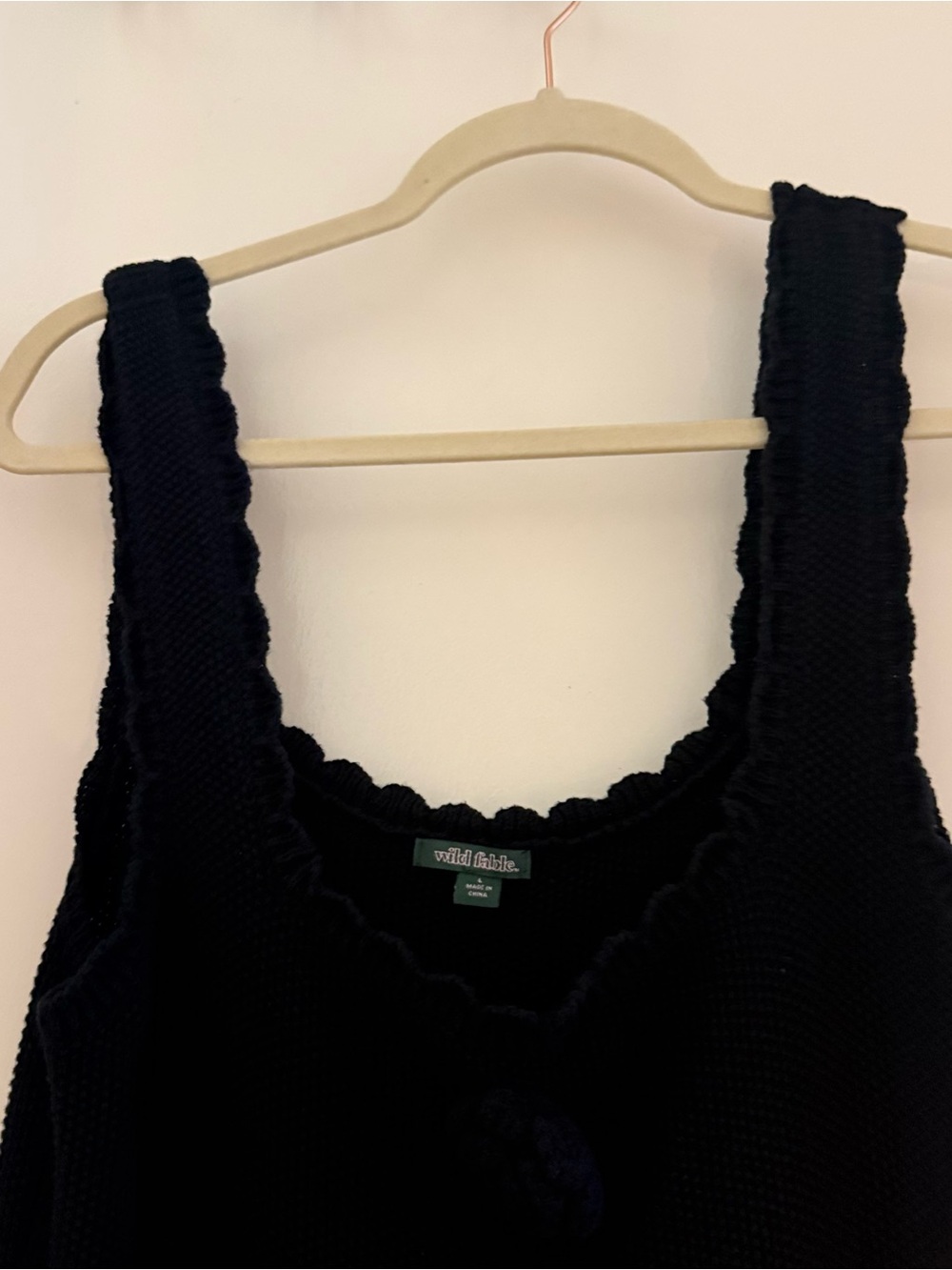 Wild Fable Crochet Rose Mini Dress L - Picture 2 of 4